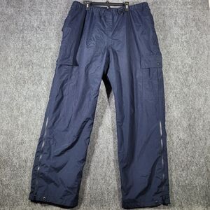Field & Stream HydroProof Rain Pants Men's Large Navy Blue Nylon Cargo Hiking